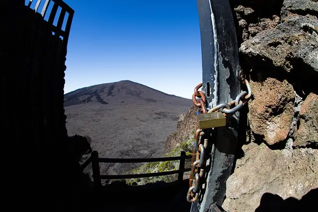 Gate to Piton de La Fournaise