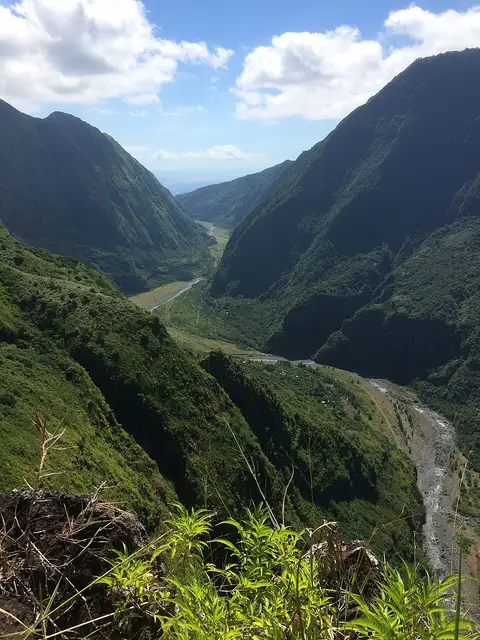 Rivière des Galets depuis la canalisation des Orangers